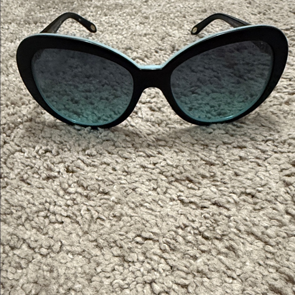 Tiffany & Co. Black and Blue Cat-Eye Sunglasses